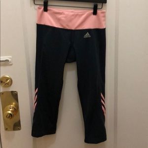 Adidas Exercise Capris in Grey and Pink size M